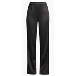 Misook  Straight-Leg Satin Pants Black Size Small New Shiny Flowy Size Zip Photo 10