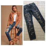 Eunina  mid rise relaxed skinny distressed‎ crop Juniors Size 1 Photo 2