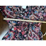 Festival Western Boho Cowgirl Jumpsuit Women Small Paisley Coquette Colorful Black Photo 4