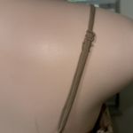 Blue Rain Chic Beige Eyelet Romper bow tie front woman XL stretch back adj strap Photo 7