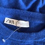 ZARA NWOT  Royal Blue Crop Long Sleeve Wool Blend Sweater Small Photo 4