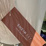 SheIn Privé Contrast Mesh Fringe Trim White Crop Top Photo 3