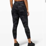 Lululemon Fast and Free Tight 25” Heritage 365 Camo Deep Coal Size 14 Photo 1