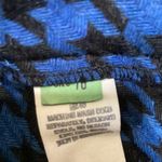 Long Houndstooth Pattern Pencil Skirt Blue Size 10 Photo 2