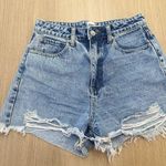 Princess Polly Light Bleached Wash Distressed Fray High Waist Shorts size 6 1466 Photo 3