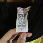 🔵Black and yellow cocktail formal mini dress! Black Size 6 Photo 6