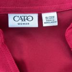 Cato  Woman cranberry red faux suede blazer jacket size 18/20W Photo 2