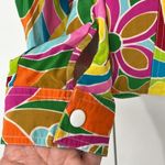 Anthracite by Muse Size 6 Silk Retro Colorful Mod Long Sleeve Zip Up Blazer Yellow Photo 8