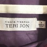 Rickie Freeman Teri Jon Dress 100% Silk Size 8 Purple Photo 3