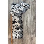 Anthropologie Et Twa Floral Print Cropped Pants Bohemian Black White Medium Photo 6