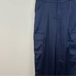 Princess Polly Navy Gilmore Cargo Pants Satin Wide Leg Size 6 Women's Photo 2