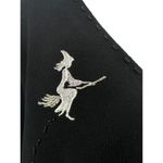 Vintage Storybook Knits Black Silver Witch Embroidered Beaded Cardigan Womens 1X Photo 1