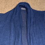 Anthropologie Wooden Ships Open Knit Draped Collar Sweater Cardigan Blue M/L Photo 2