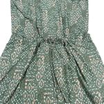Woolrich  Size Large Green Multi Allover Tribal Print Sleeveless Dress Waist Tie Photo 3