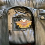 HARLEY DAVIDSON OFFICIAL WOMEN’S BLACK LEATHER SIDE TIES FULL ZIP VEST SIZE LG Photo 6