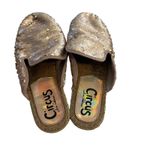 Sam Edelman Circus Women's Size 7.5 M Sequin Rose Gold Kerry Espadrille Mules Photo 4