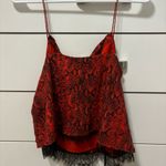 Alice + Olivia  Harmon Drapey Slip Tank Snake Cherry/Black Photo 2