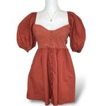 Maeve ANTHROPOLOGIE NEW Puff-Sleeved Sweetheart Mini dress Photo 4