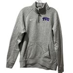 Nike TCU 1/4 Zip Gray Sweatshirt Women’s Size Medium Texas Christian University Photo 0