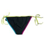 Salt + Cove Neon Trim Side Tie Bikini Black Size XS Photo 1