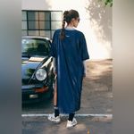 Free People New Movement Happy Camper Tee Shirt Maxi Dress Navy Combo Size XS Photo 1