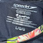 Speedo  Black Top with Floral Sleeves Large Photo 5