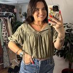 Free People No Good Alone Boho T-Shirt Olive Green Size XS Photo 0