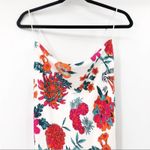 Haney Goldie Floral Silk Slip Midi Dress White Criss Cross Back 12 Photo 3