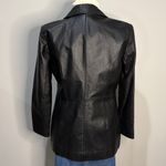 Worthington  Black Leather Blazer Jacket Size M Photo 2