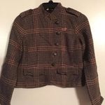 Hollister Brown Plaid Cropped Jacket Women’s Size XS NEW Photo 2