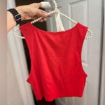 SKIMS Size 4X RUNS SMALL Cotton Rib Super Crop Tank Ruby AP-CRP-1399 NWT Photo 2