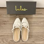 Lulus  Lewlen White Ballet Heel Sandals Size 7 Photo 2