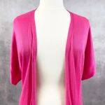 Ashley Stewart  Duster Sweater Size 14/16 Cardigan Layering Pink Dopamine Preppy Photo 1
