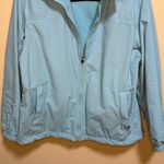 L.L.Bean Baby Blue Zip Up Rain Jacket Large Warm Winter Spring Photo 2
