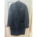 J. McLaughlin SOFT BLACK Button Front Stadium Coat Size M Trench Photo 1