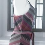 Rachel Roy Finn Metallic Striped Maxi Dress in Pink Grey, Size L New w/Tag Photo 6