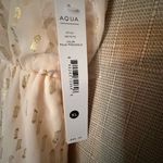 AQUA Halter Belted Mini Dress Ruffle Neck Sleeveless Lined Pink Gold XL NWT Photo 7