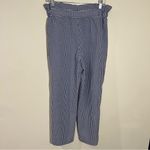 Joie ‎ Blue And White Gingham Paper-bag Wide Leg Pants Belted Size Medium Photo 5