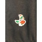 Champion  Sweatpants Black/White Zip hem / Rose Patch Women's Size Small Photo 1