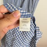 Max Studio  Plaid Gingham Smocked Maxi Dress size XS Blue Photo 4