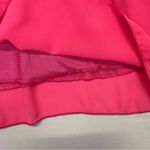 Polka Dots Blouse semi sheer lined hot pink black Women’s Size Medium Photo 5