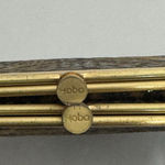 HOBO Intl Lauren Clutch Wallet in Embossed Snakeskin Brown Photo 3