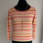 Burns Multi Color Stripes Knit Sweater NWOT Photo 0