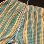 Free People ✨ Women’s Fine Line Slim Pants Aqua Orange Yellow Stripe XS Photo 14