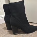 Calvin Klein Black Heeled Boots Sleek Ankle-Length Photo 1