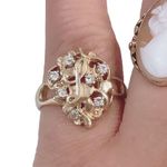 Vintage Cursive Letter L Tested 14k 14KT Yellow Gold Nugget Ring Sz 7 Photo 7