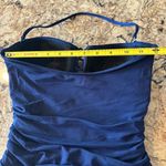 Lauren Ralph Lauren Lace Up Bandeau Swimsuit One Piece Size 6 Navy Blue Photo 5