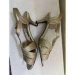 Easy Street  Shoes Gold Glitter Heels Size 10W Wedding Guest Photo 1