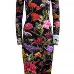 Alice + Olivia NWT- Delora Floral Scoopneck Sheath Midi-Dress size 4 Photo 0