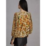 Anthropologie NWT Bl-nk Sequin-Embellished Blouse in Neutral Motif Photo 1